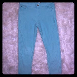 Turquoise Capri jeggings